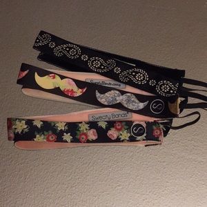 Three Pack of Patterned Thin Sweaty Bands